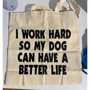 Doggie Apparel-- Two Blue Graphic T-Shirts for Dogs and Graphic Tote Set